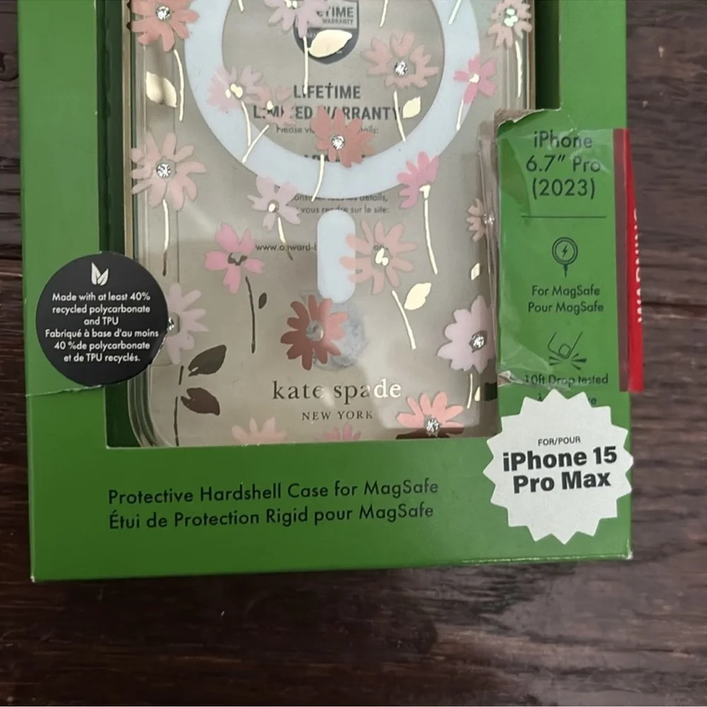Kate Spade NY Protective Hardshell Case IPhone 15 Pro Max NIB